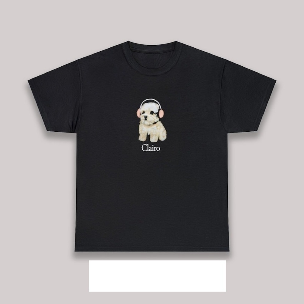 Clairo Dog Puppy Headphones Tshirt Tee